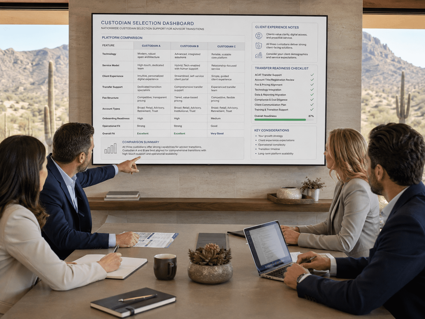 Custodian Selection Consulting in Chandler AZ for advisor transitions